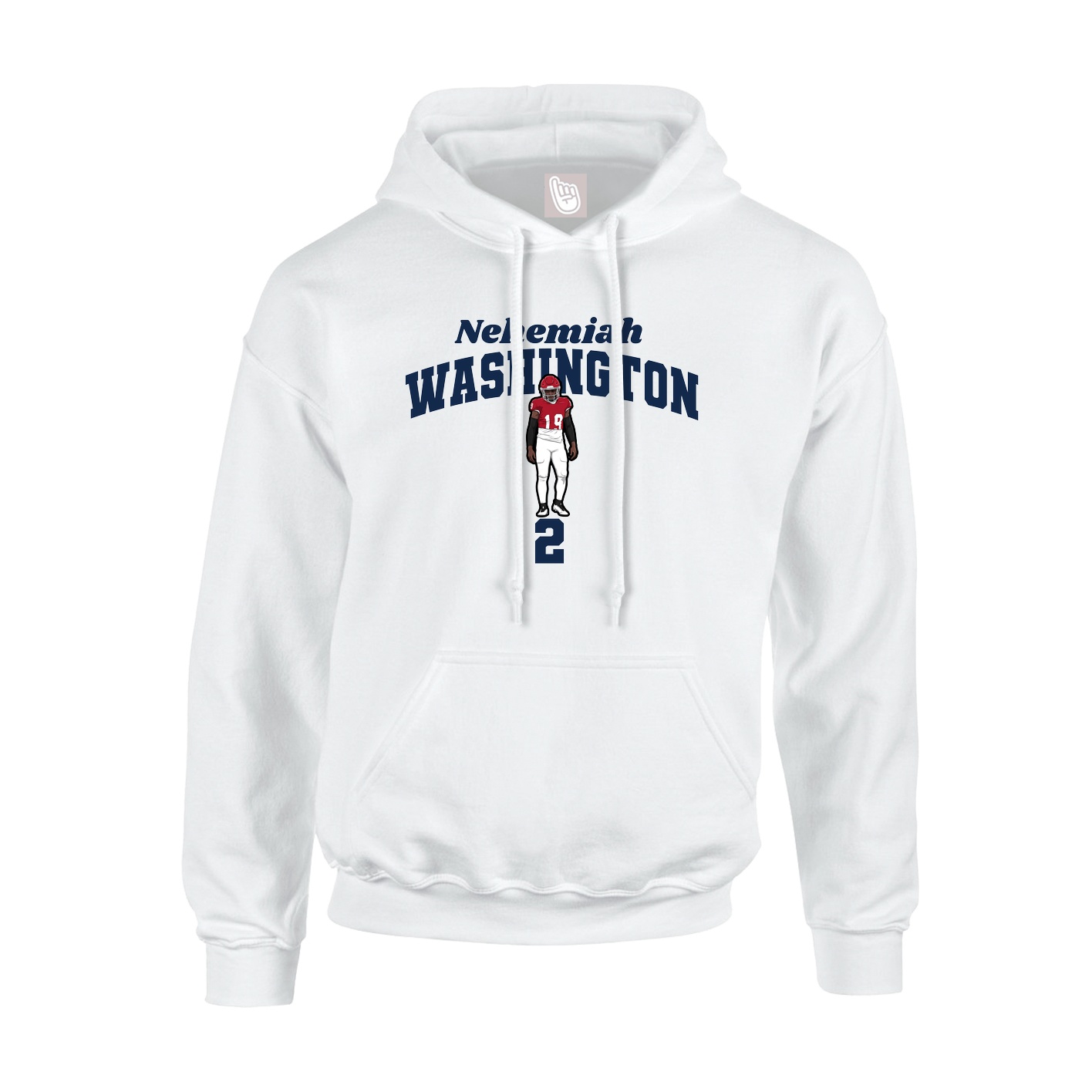 Hoodie — Signature Arch in White