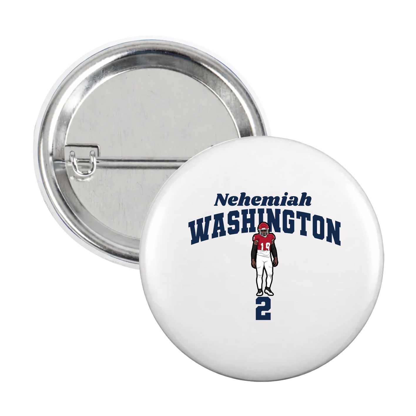 Game Day Button — Signature Arch in White