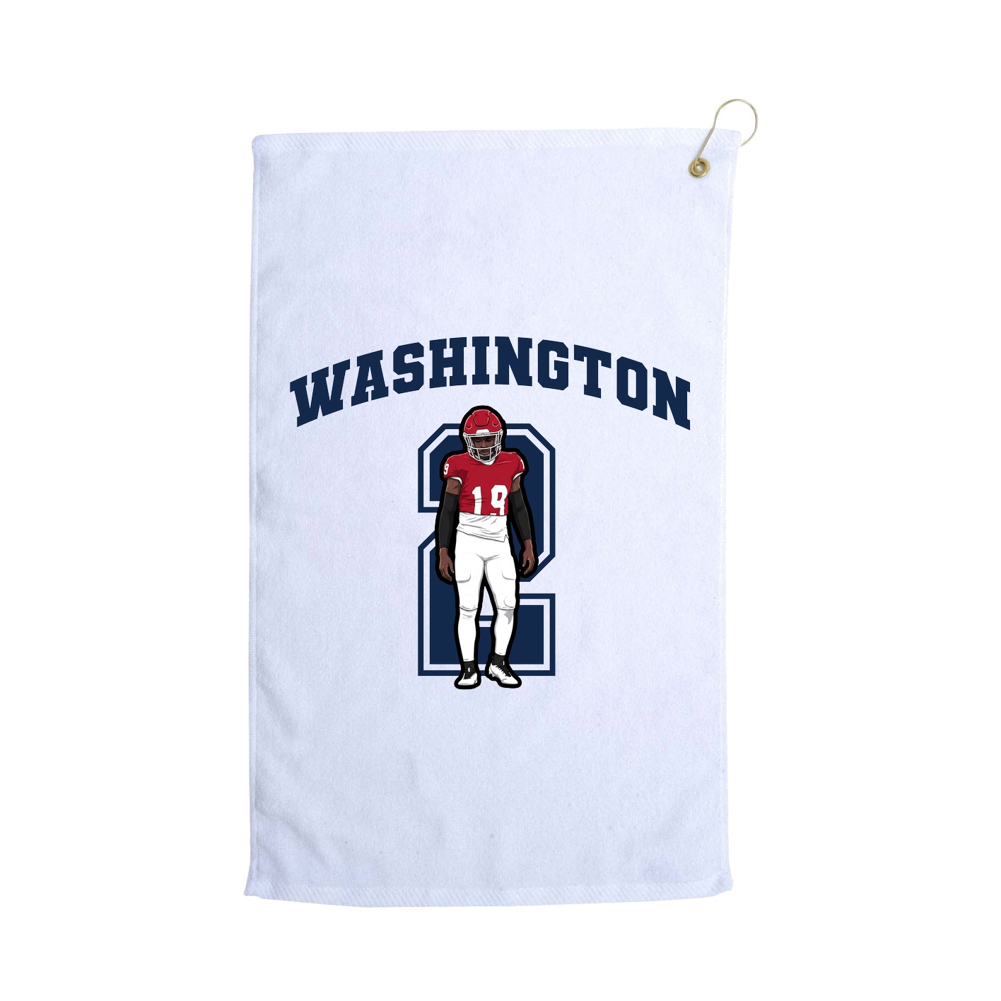 Golf Towel — Number in White
