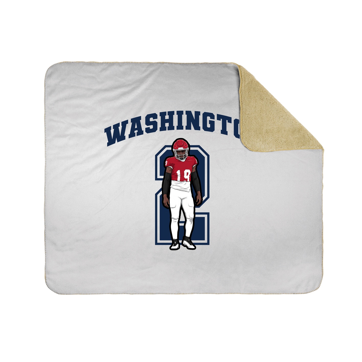 Throw Blanket — Number in White