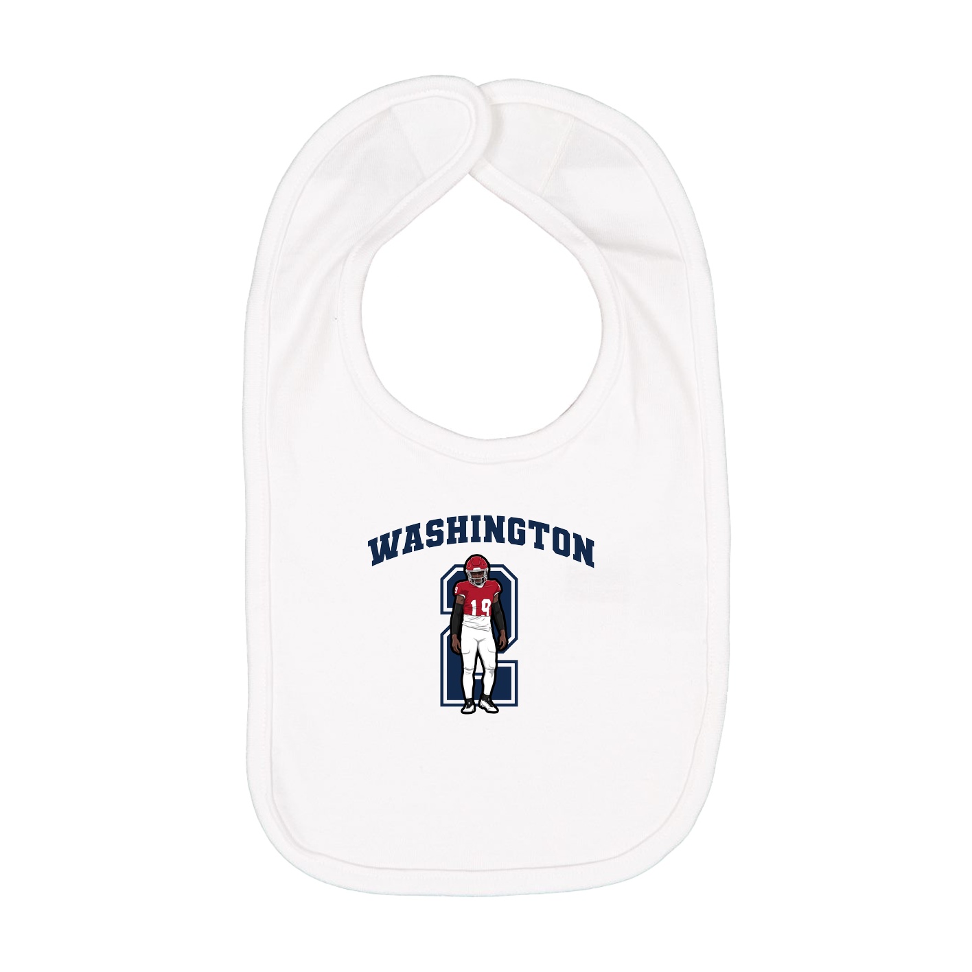 Infant Bib — Number in White