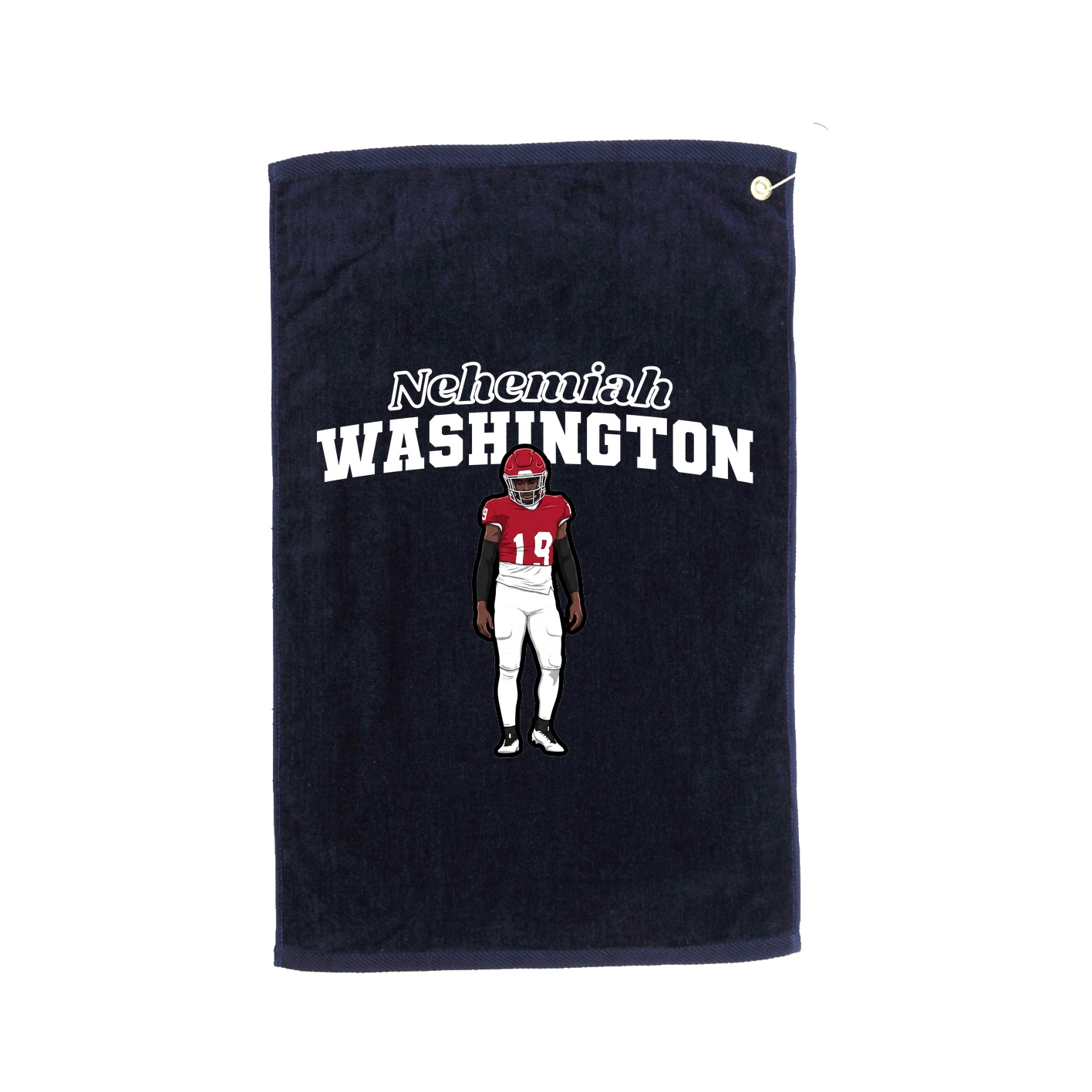 Golf Towel — Name Arch in Navy