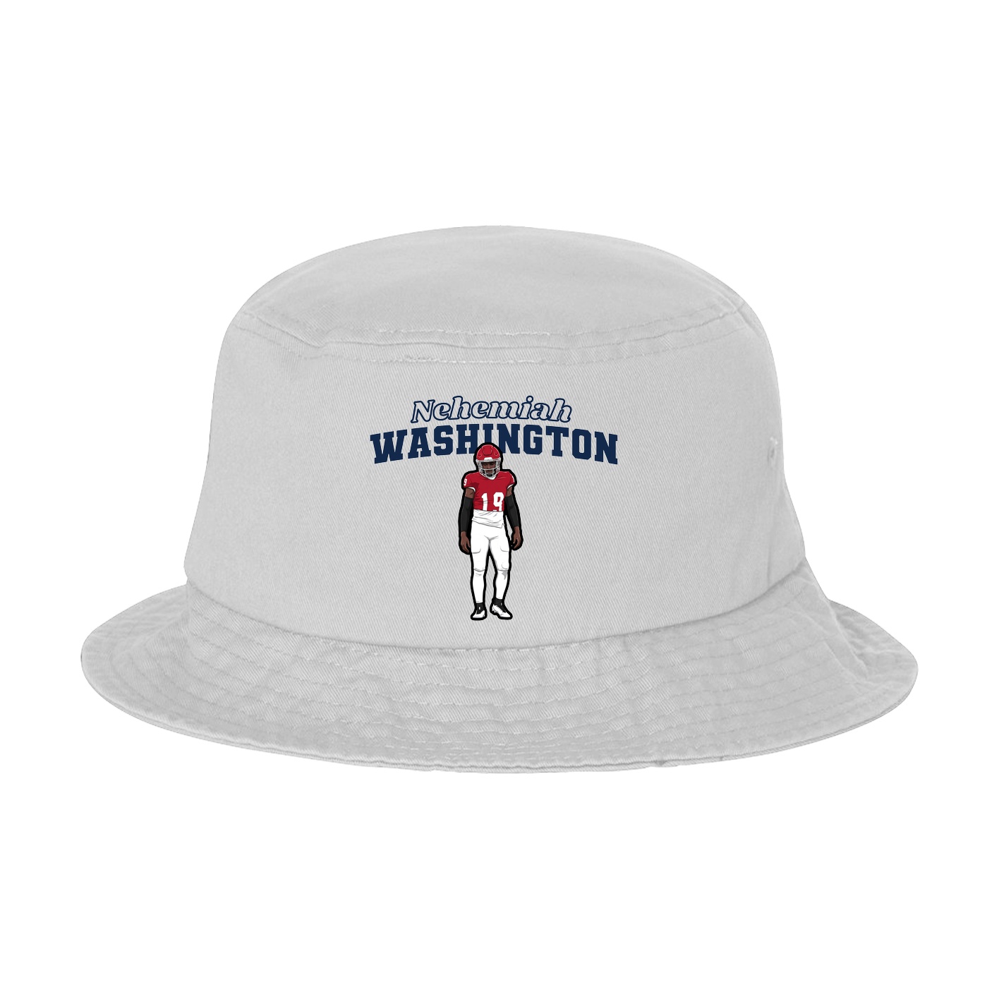 Bucket Cap — Name Arch in White