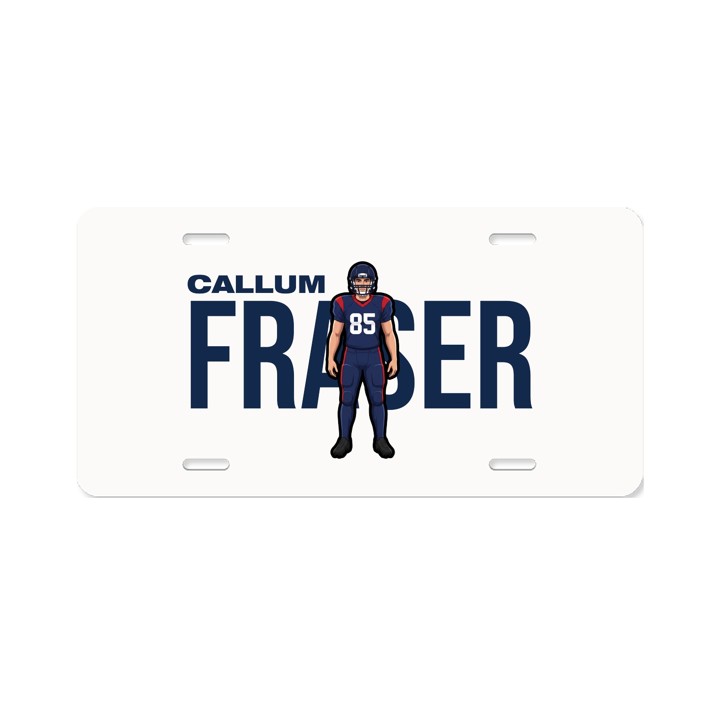 License Plate — Player Name in Classic