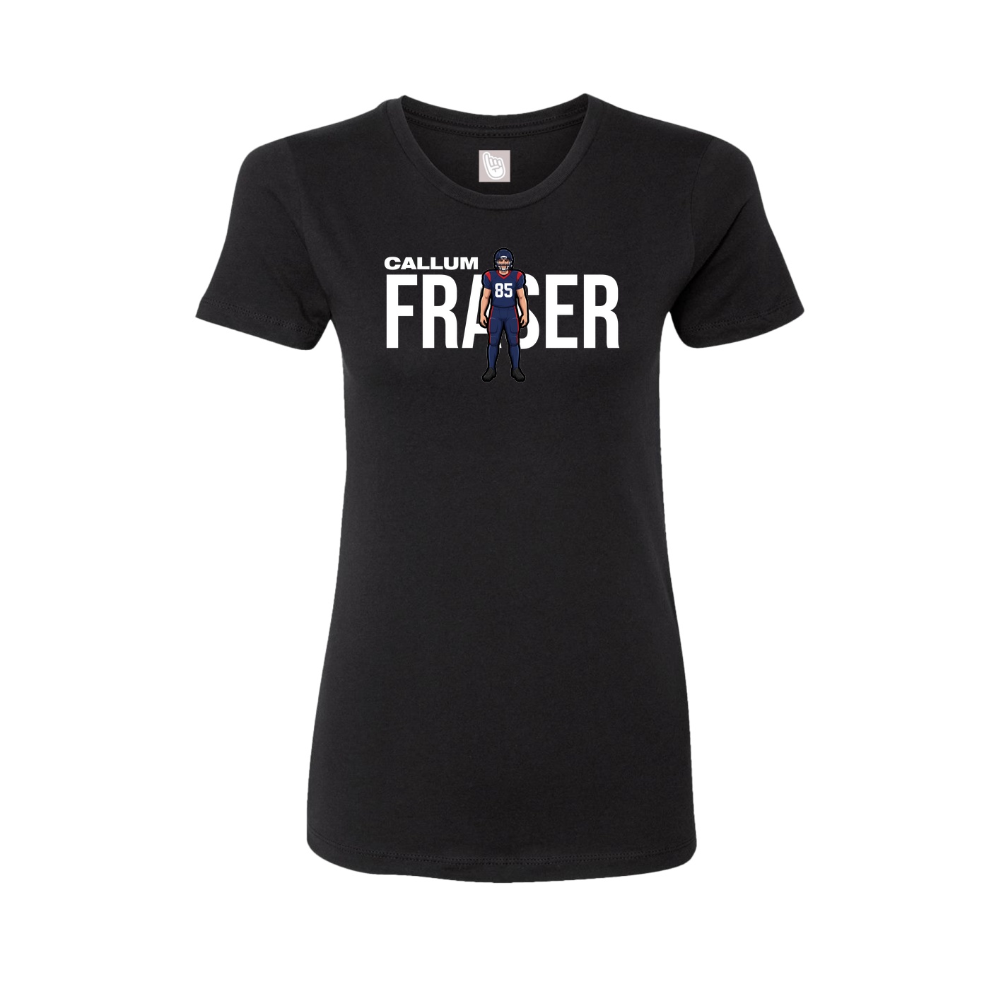Fitted Women's Tee — Player Name in Black