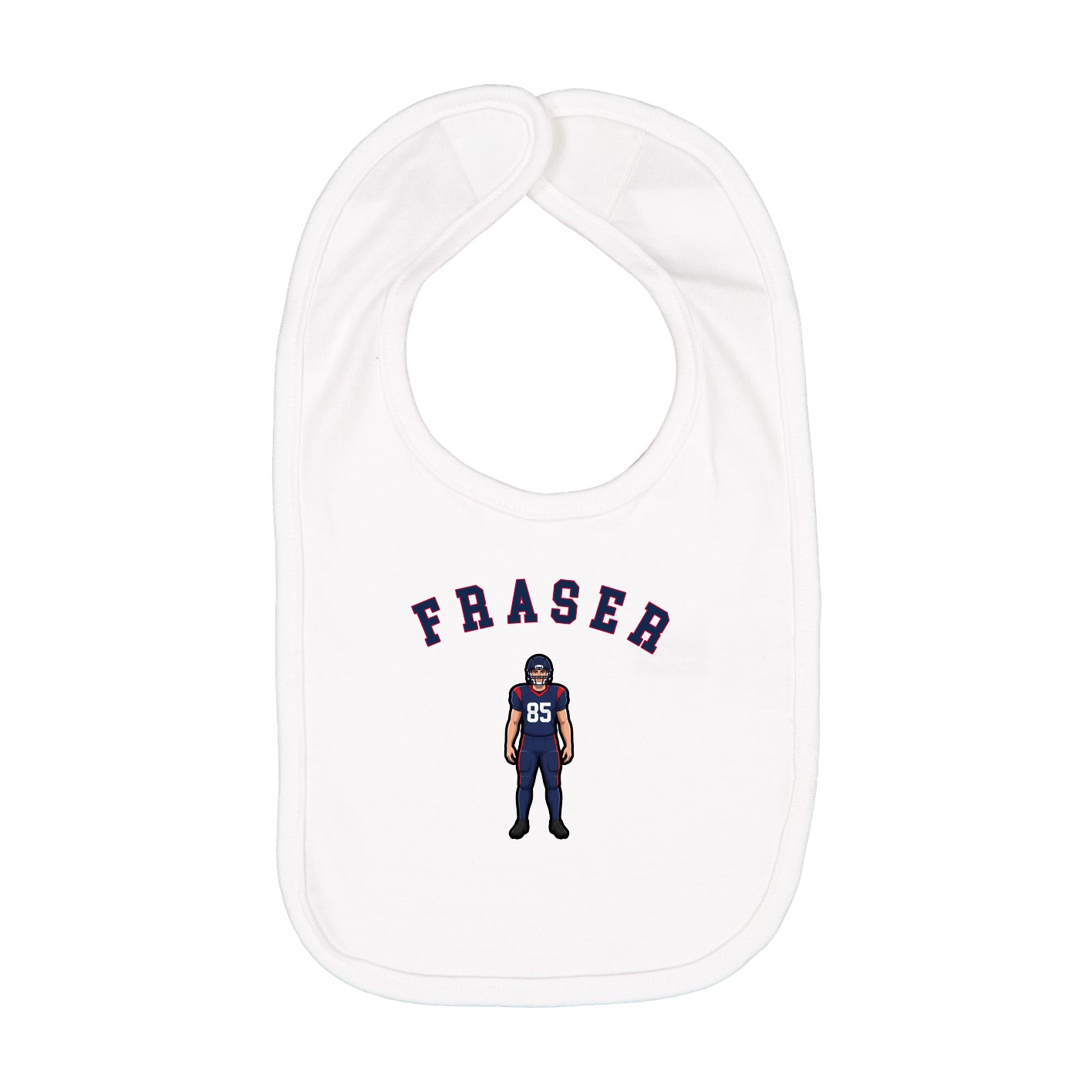 Infant Bib — Shirsey Arch in White