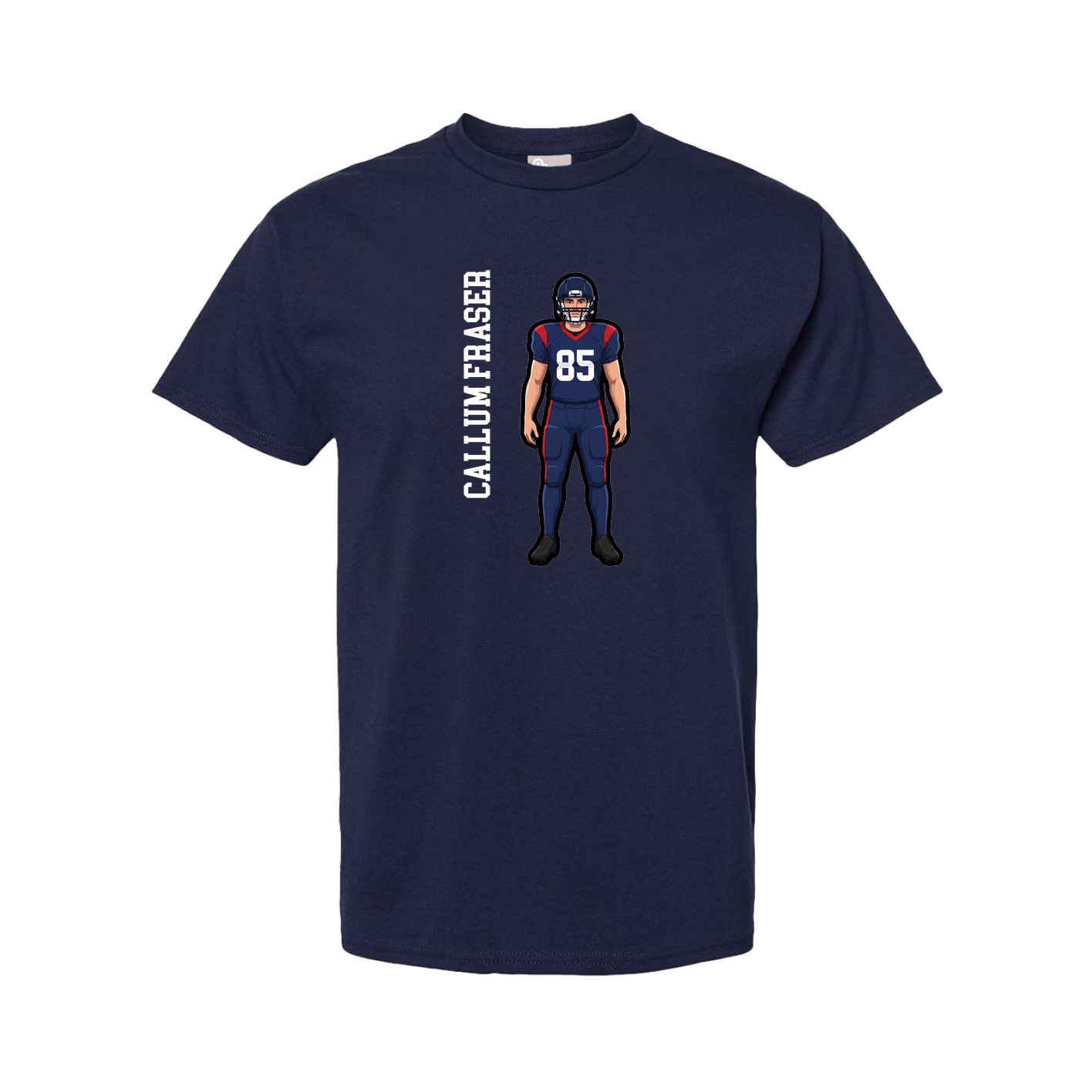 Youth Tee — Name Vertical in Navy