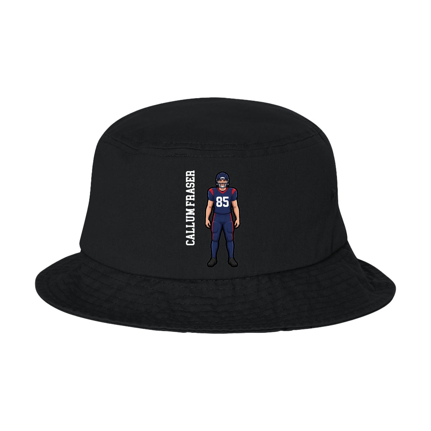 Bucket Cap — Name Vertical in Black