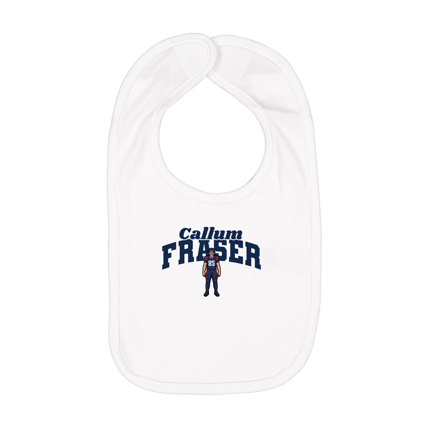 Infant Bib — Signature Arch in White