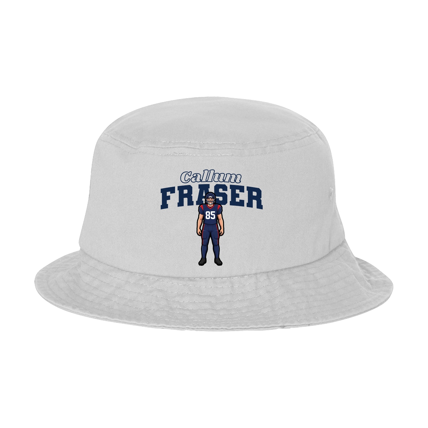 Bucket Cap — Name Arch in White