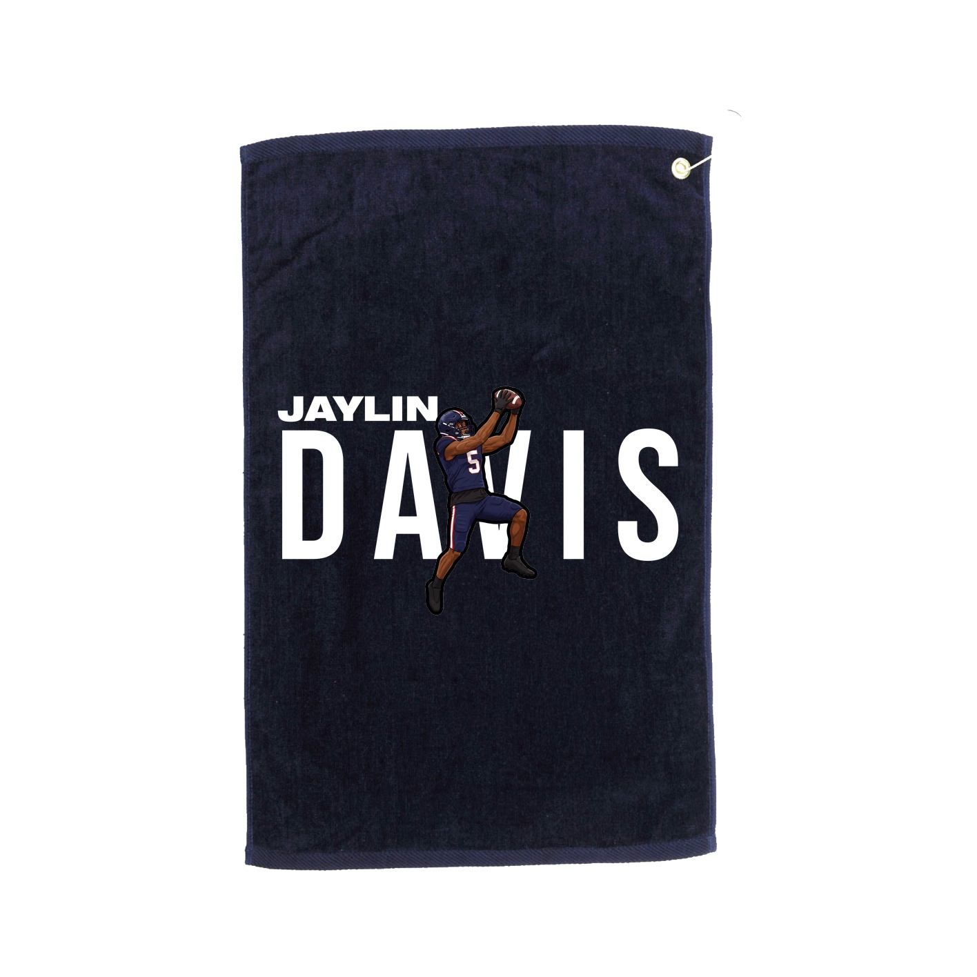 Golf Towel — Player Name in Navy