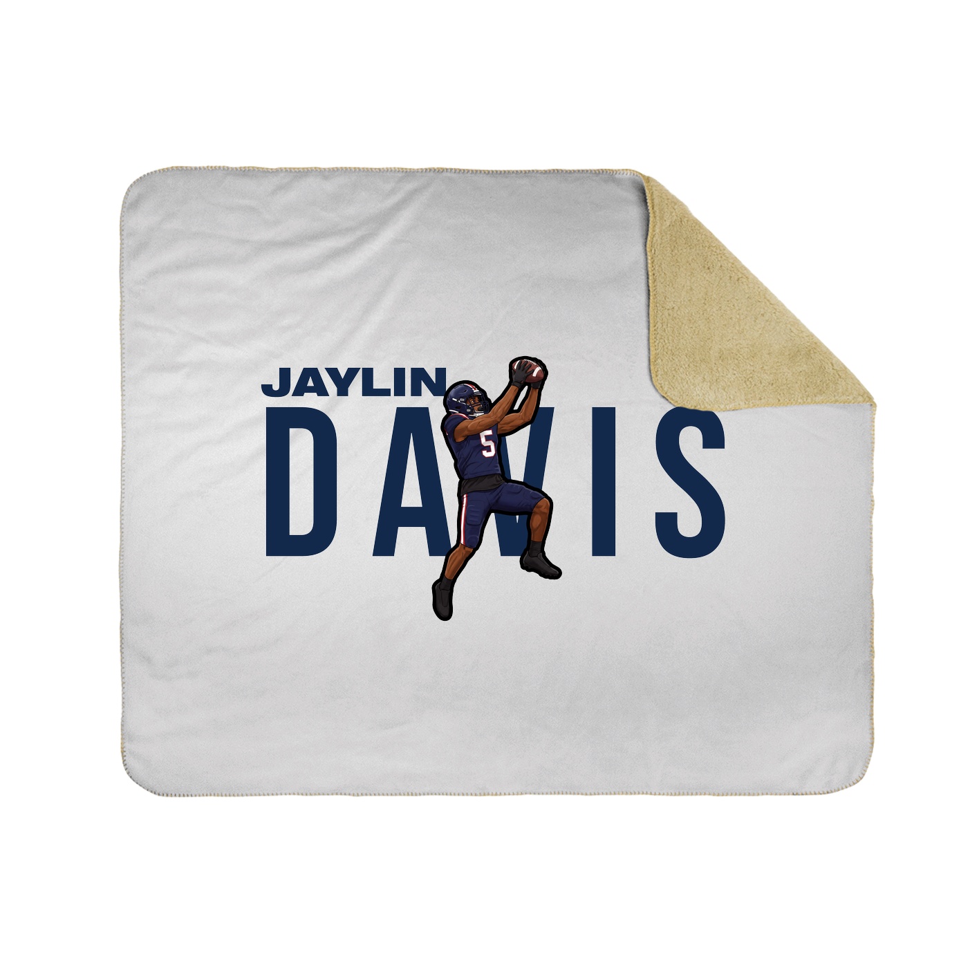 Throw Blanket — Player Name in White