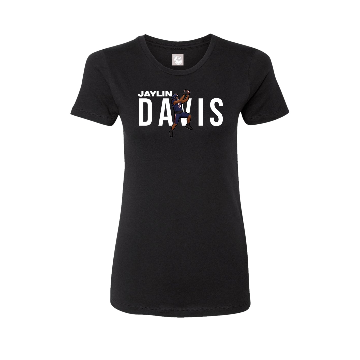 Fitted Women's Tee — Player Name in Black
