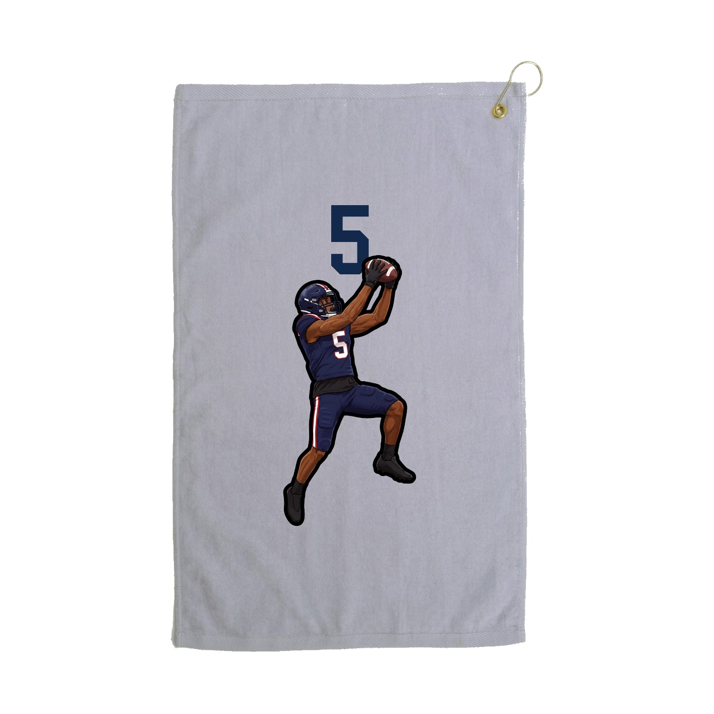 Golf Towel — Number Top in Grey