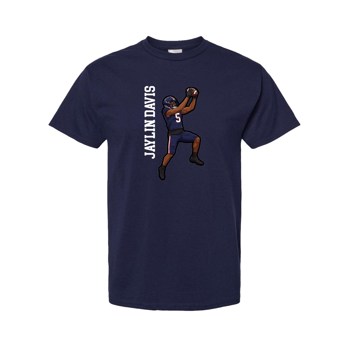 Tee — Name Vertical in Navy