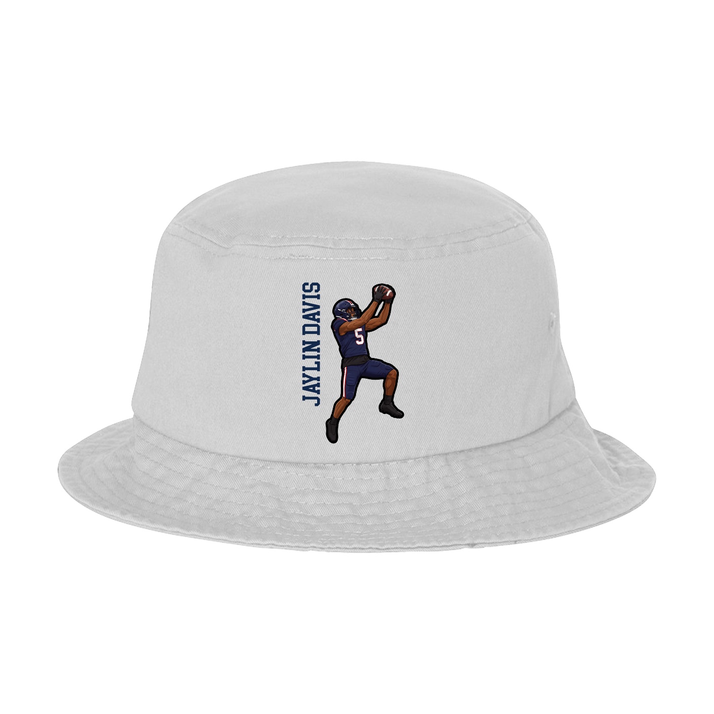 Bucket Cap — Name Vertical in White