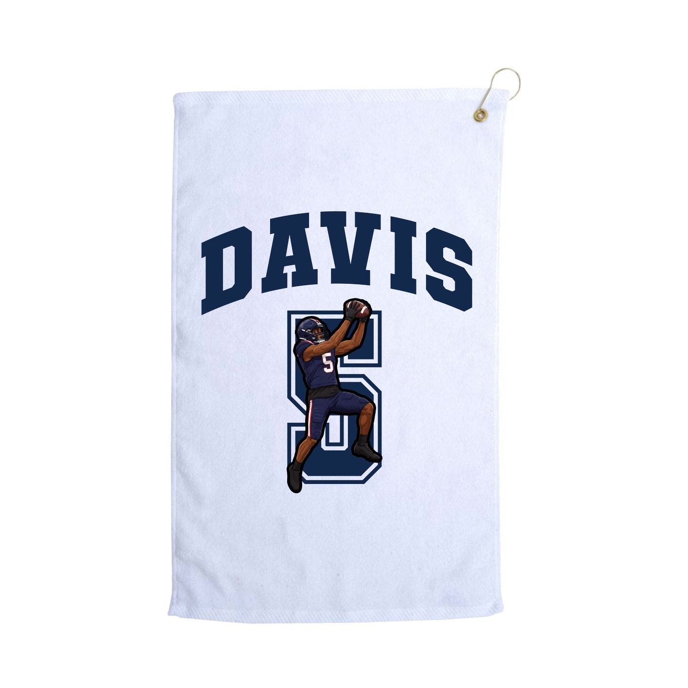 Golf Towel — Number in White