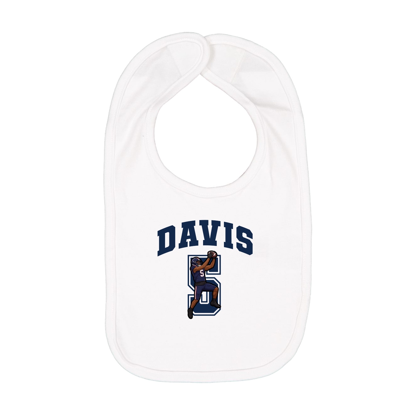 Infant Bib — Number in White