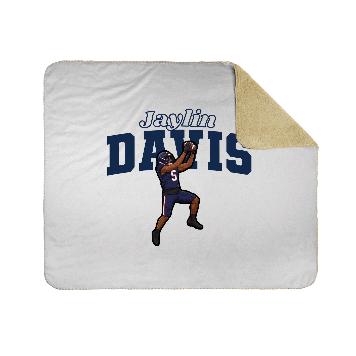 Throw Blanket — Name Arch in White