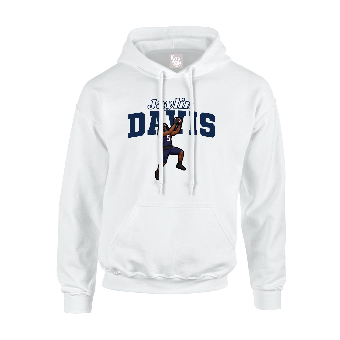 Hoodie — Name Arch in White
