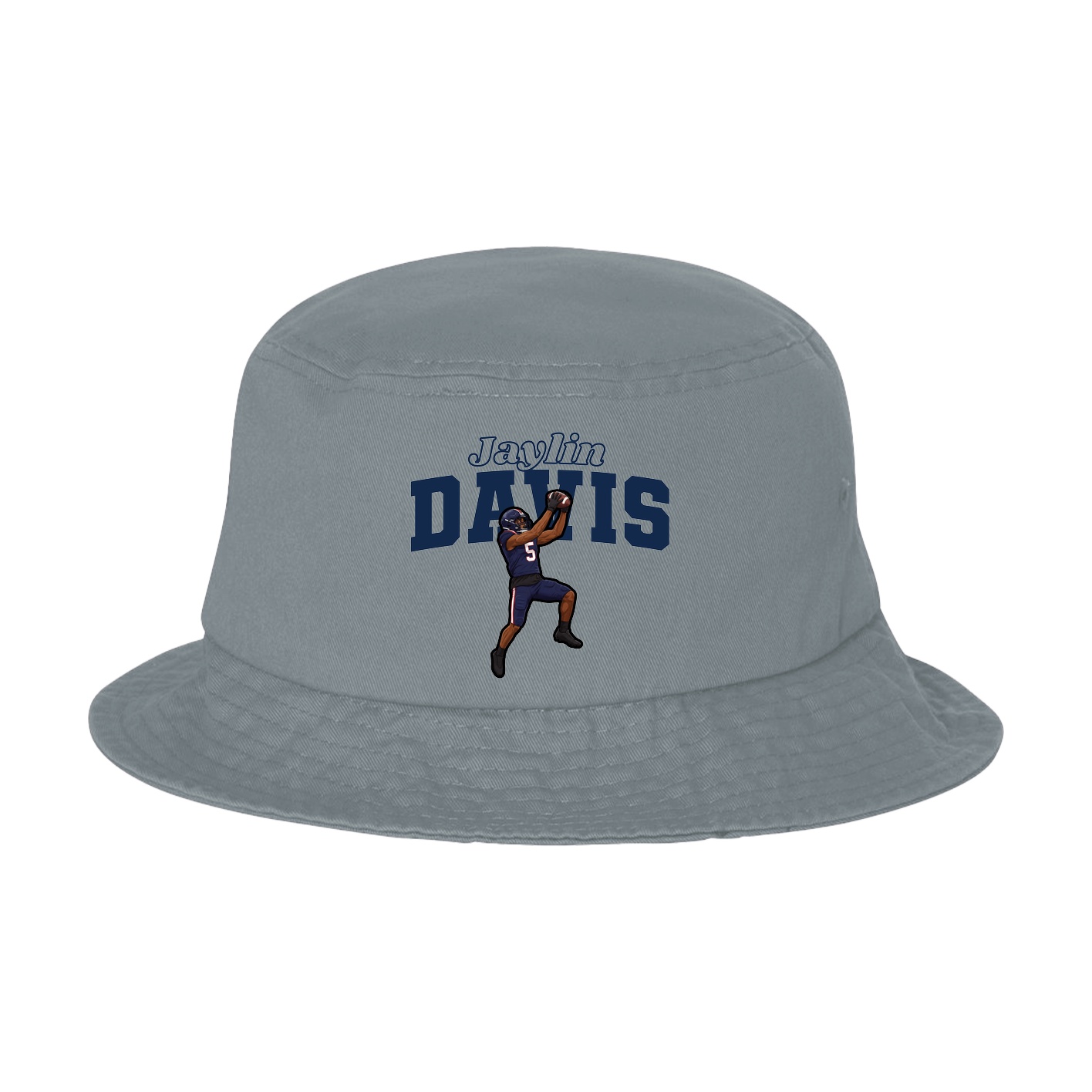 Bucket Cap — Name Arch in Grey