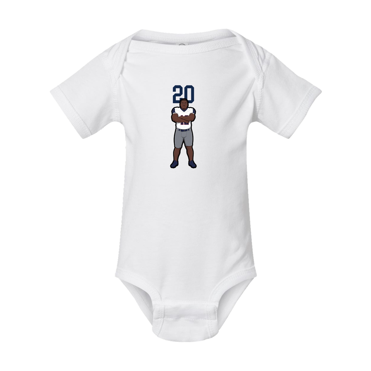 Baby Onesie — Number Top in White