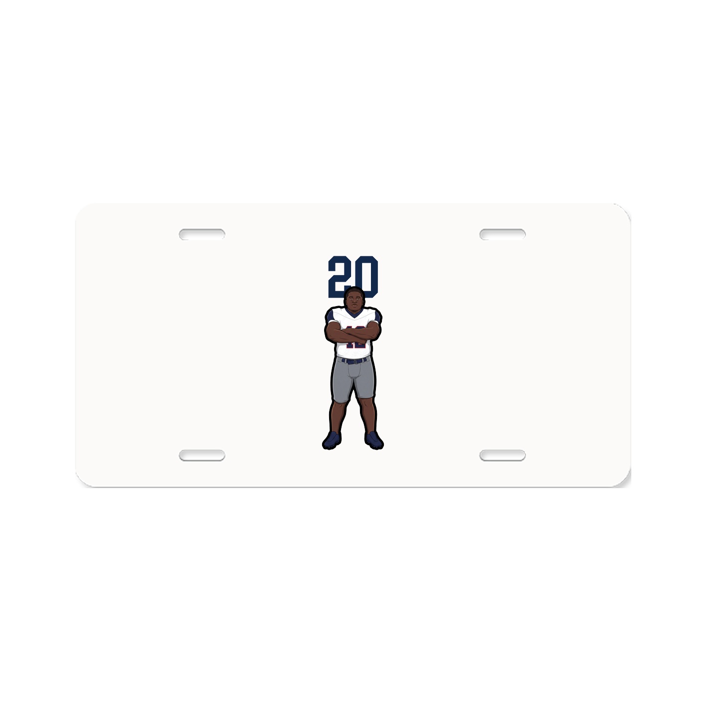 License Plate — Number Top in Classic