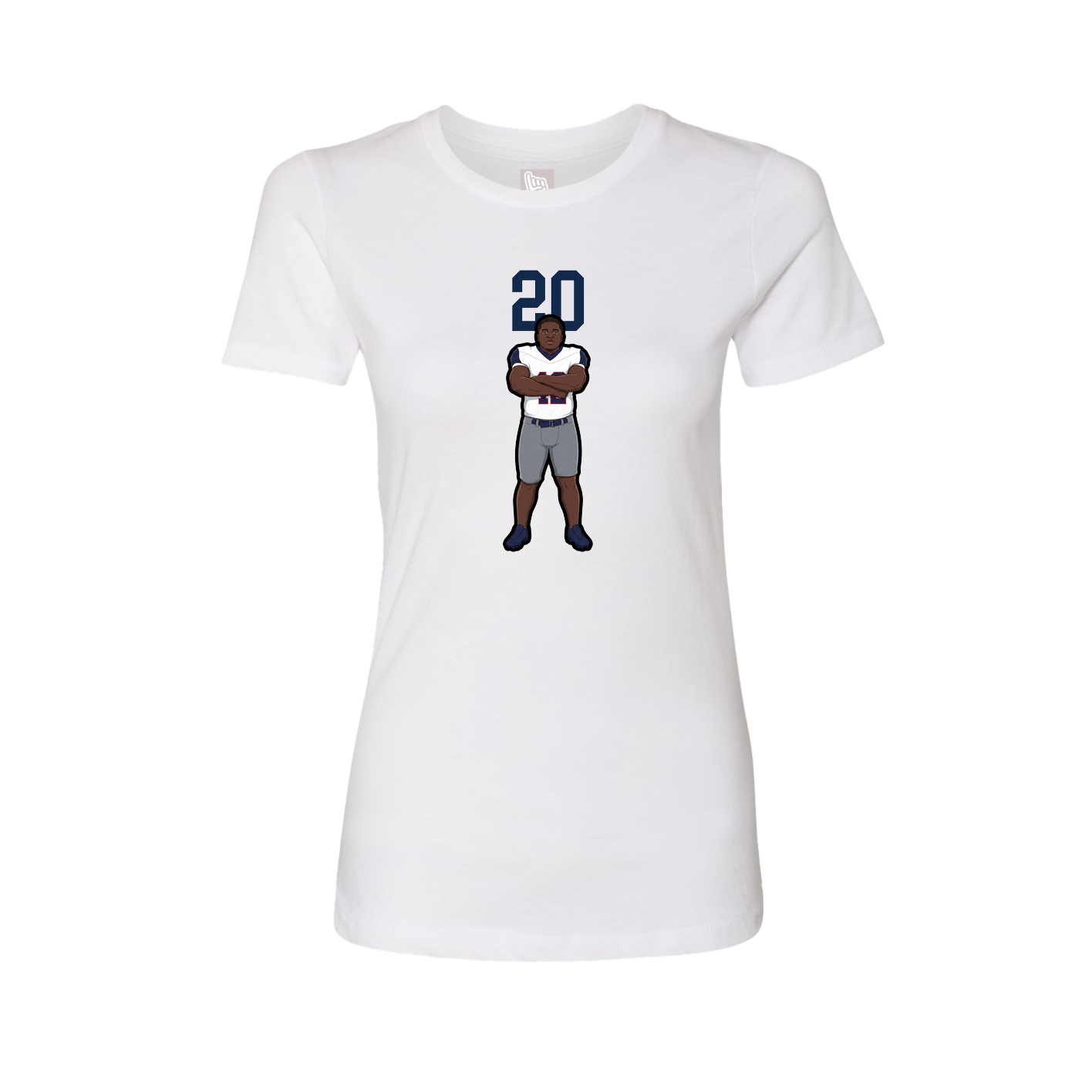 Fitted Women's Tee — Number Top in White