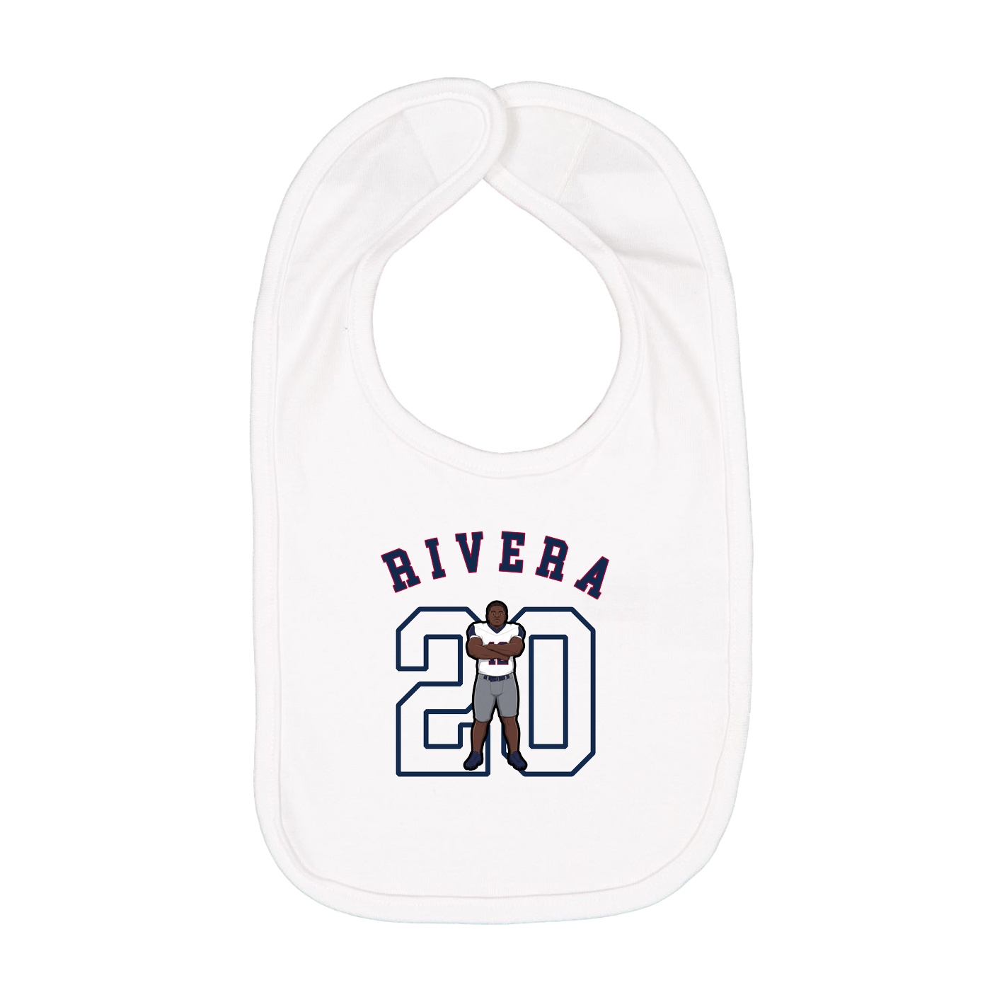 Infant Bib — Shirsey Arch in White
