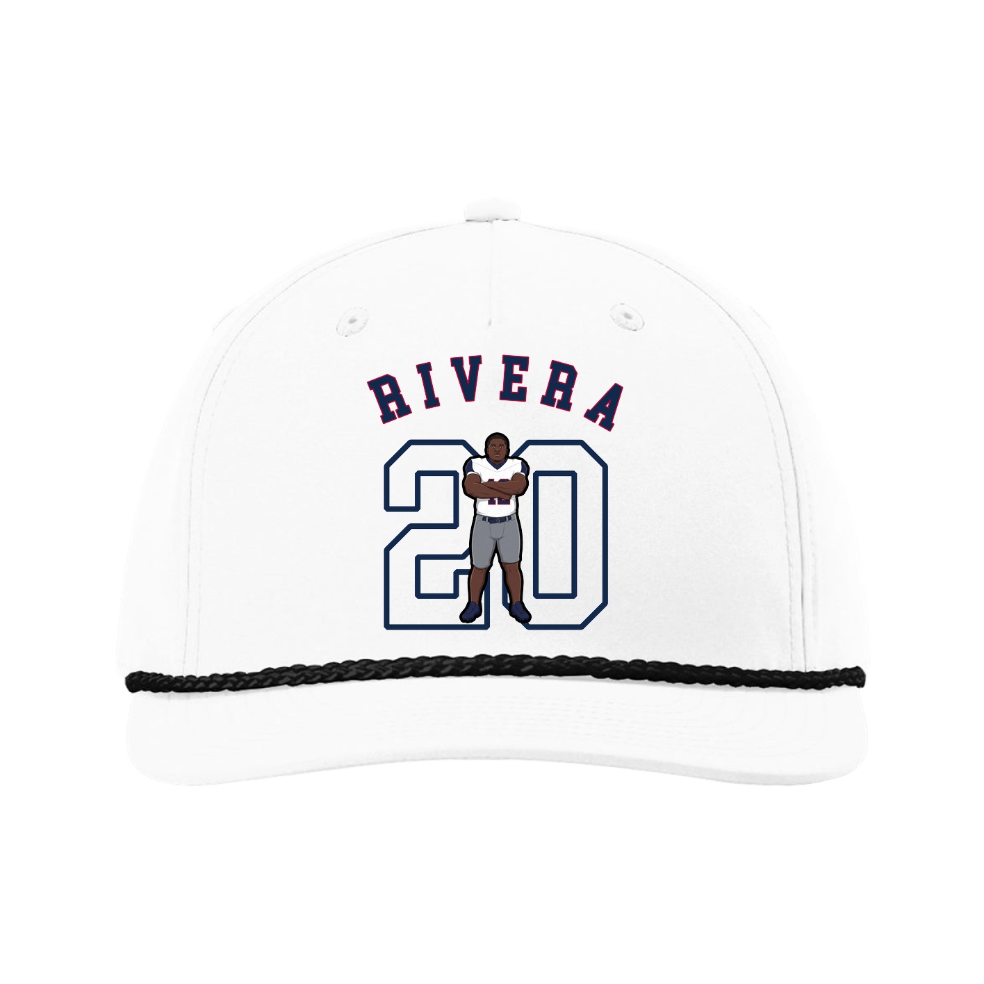 Five-Panel Classic Rope Cap — Shirsey Arch in White