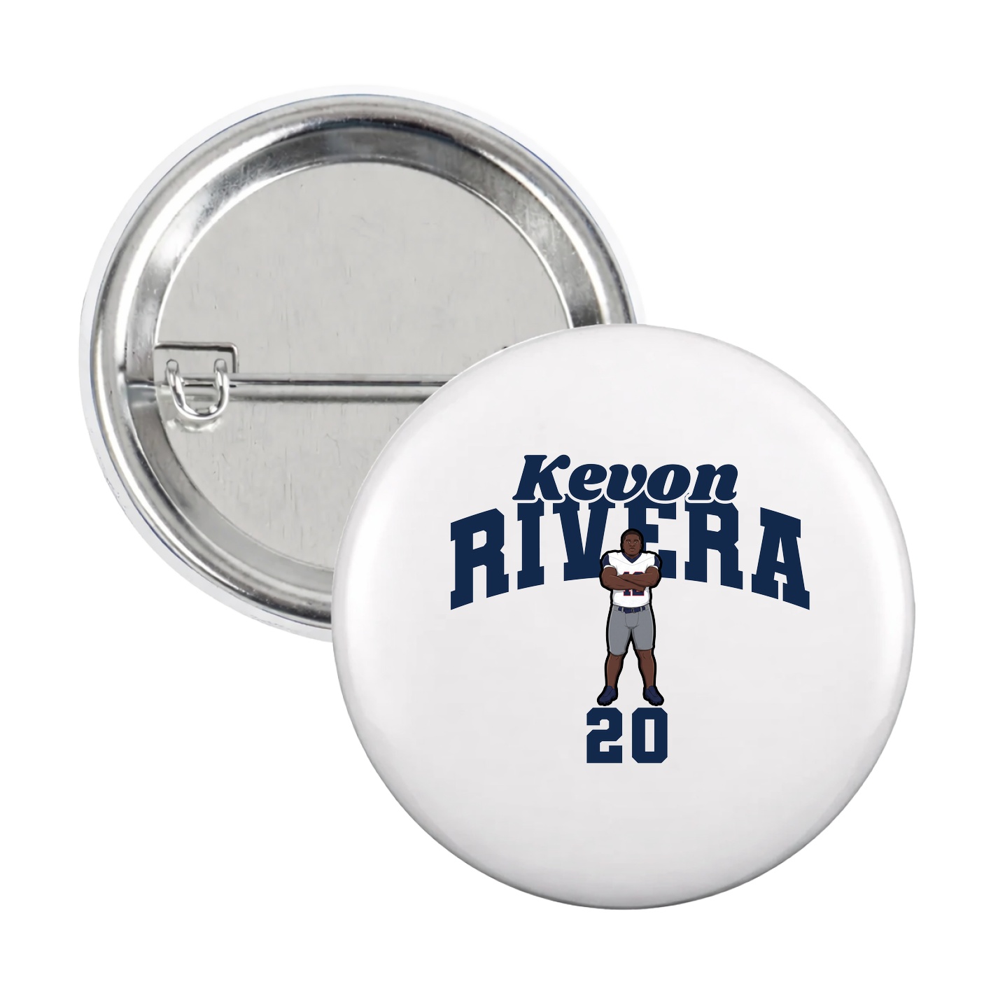 Game Day Button — Signature Arch in White