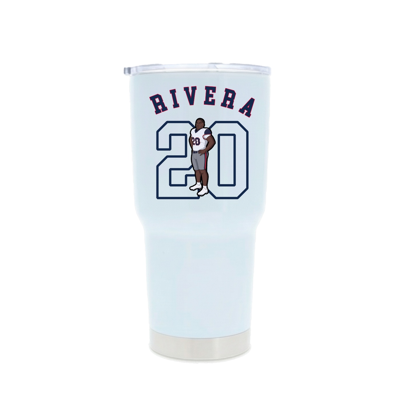 30oz Stainless Steel Tumbler — Shirsey Arch in White
