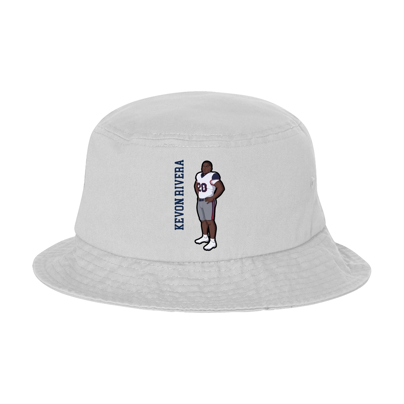 Bucket Cap — Name Vertical in White