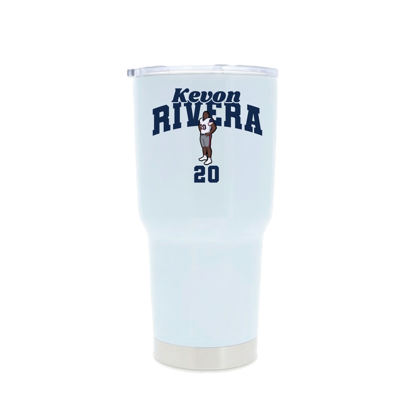 30oz Stainless Steel Tumbler — Signature Arch in White