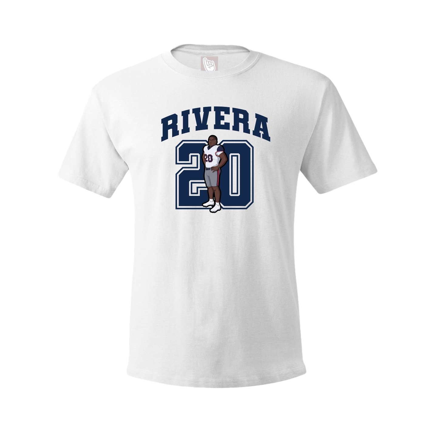 Youth Tee — Number in White