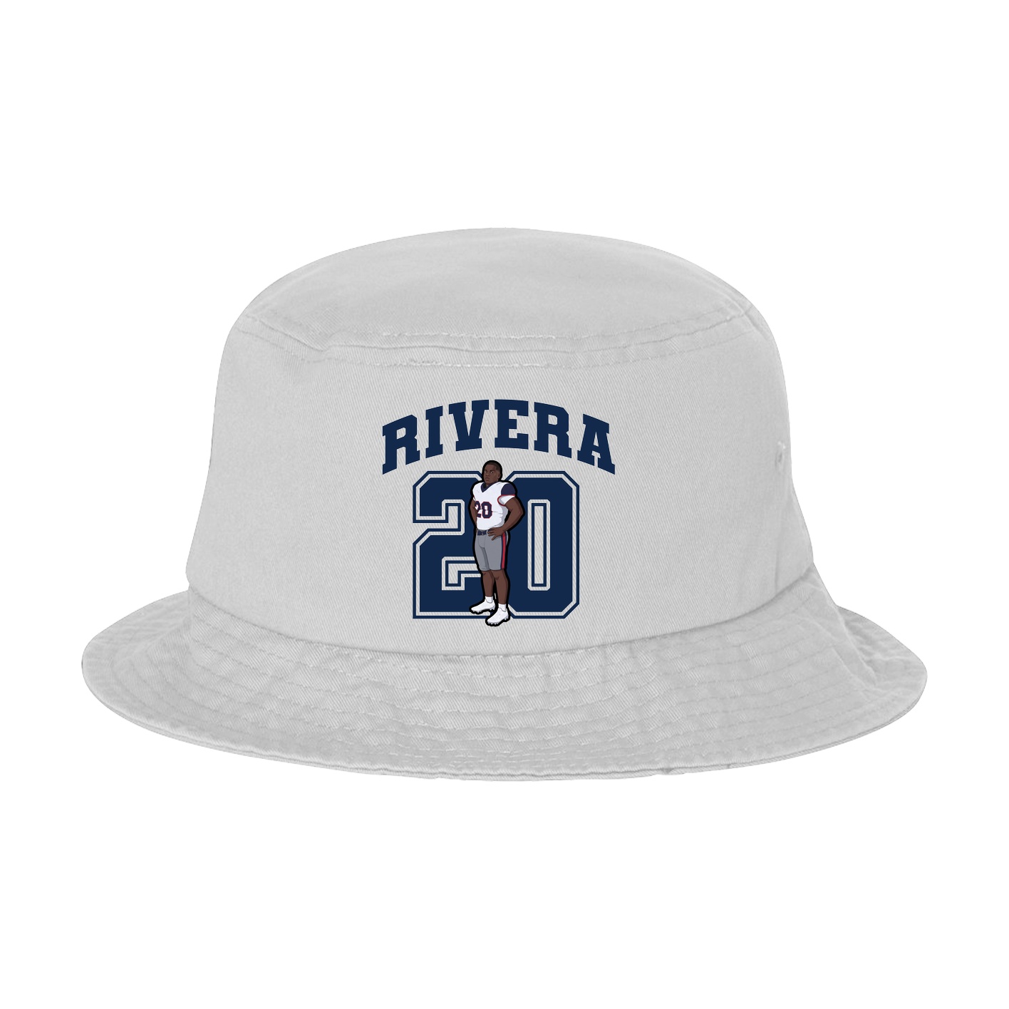 Bucket Cap — Number in White