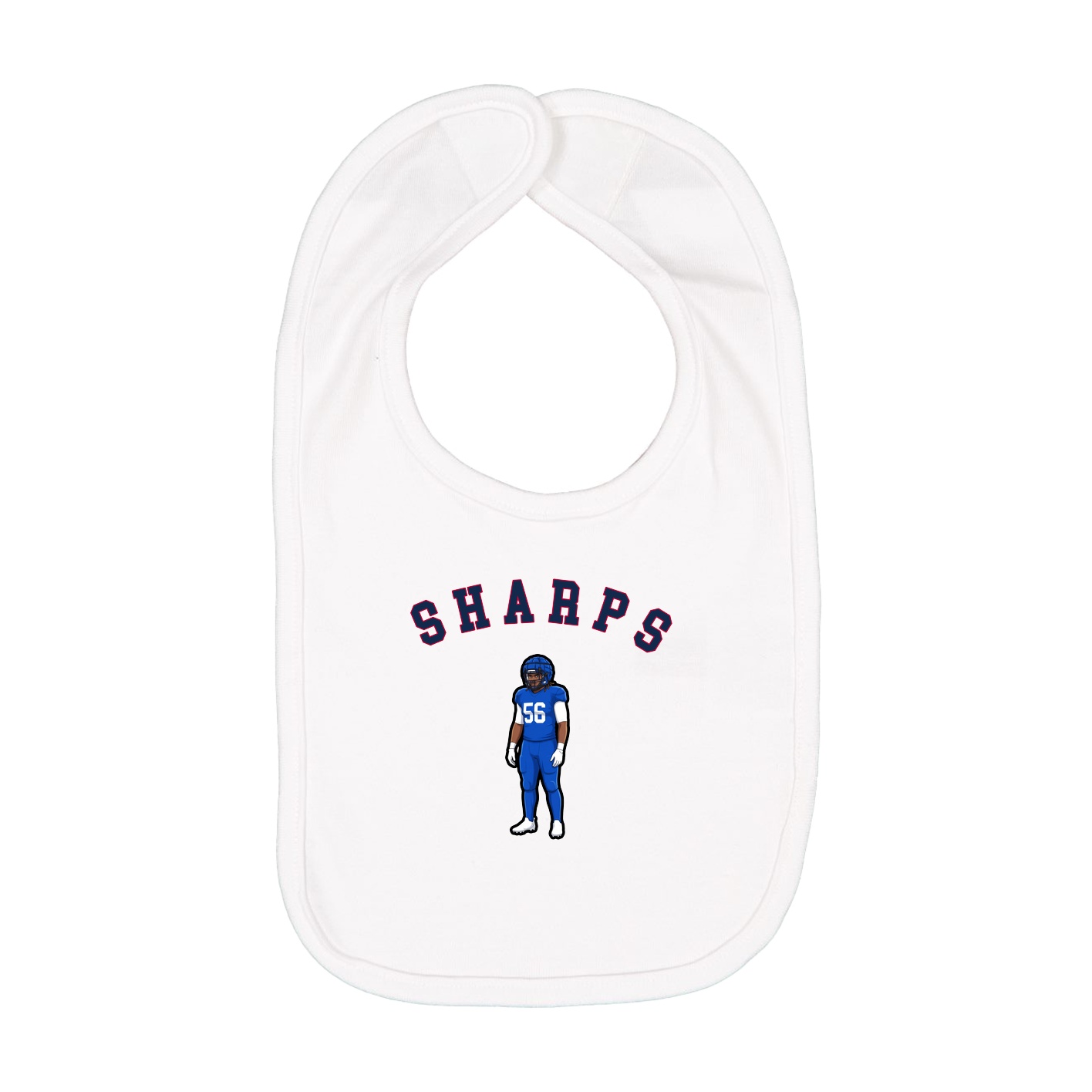 Infant Bib — Shirsey Arch in White