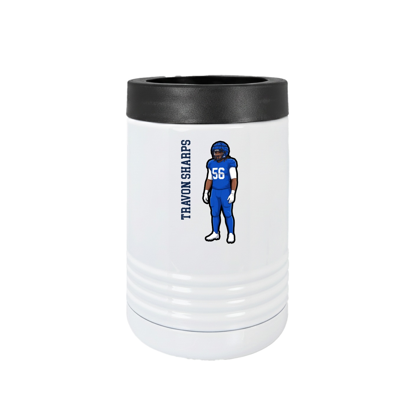Beverage Holder — Name Vertical in White