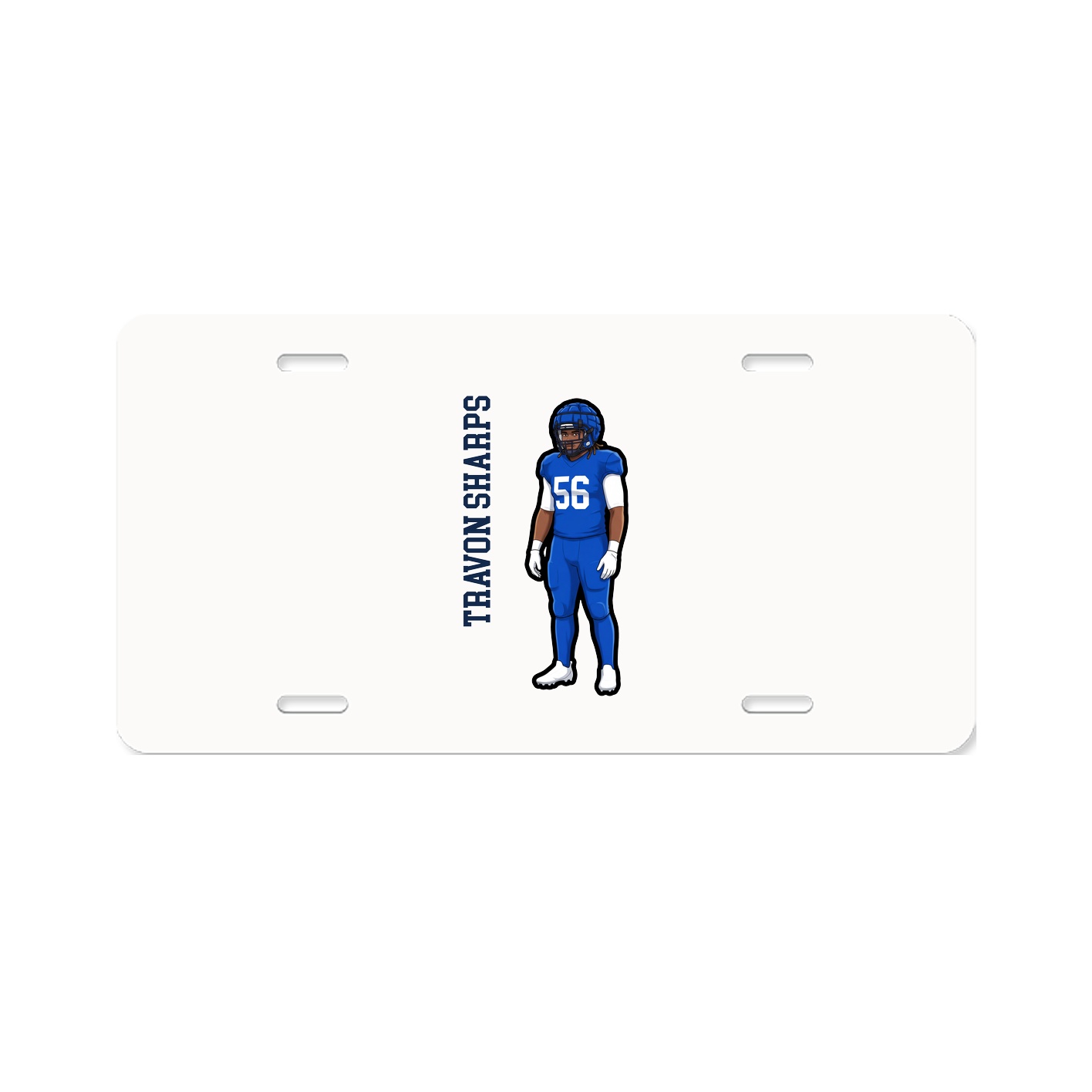 License Plate — Name Vertical in Classic