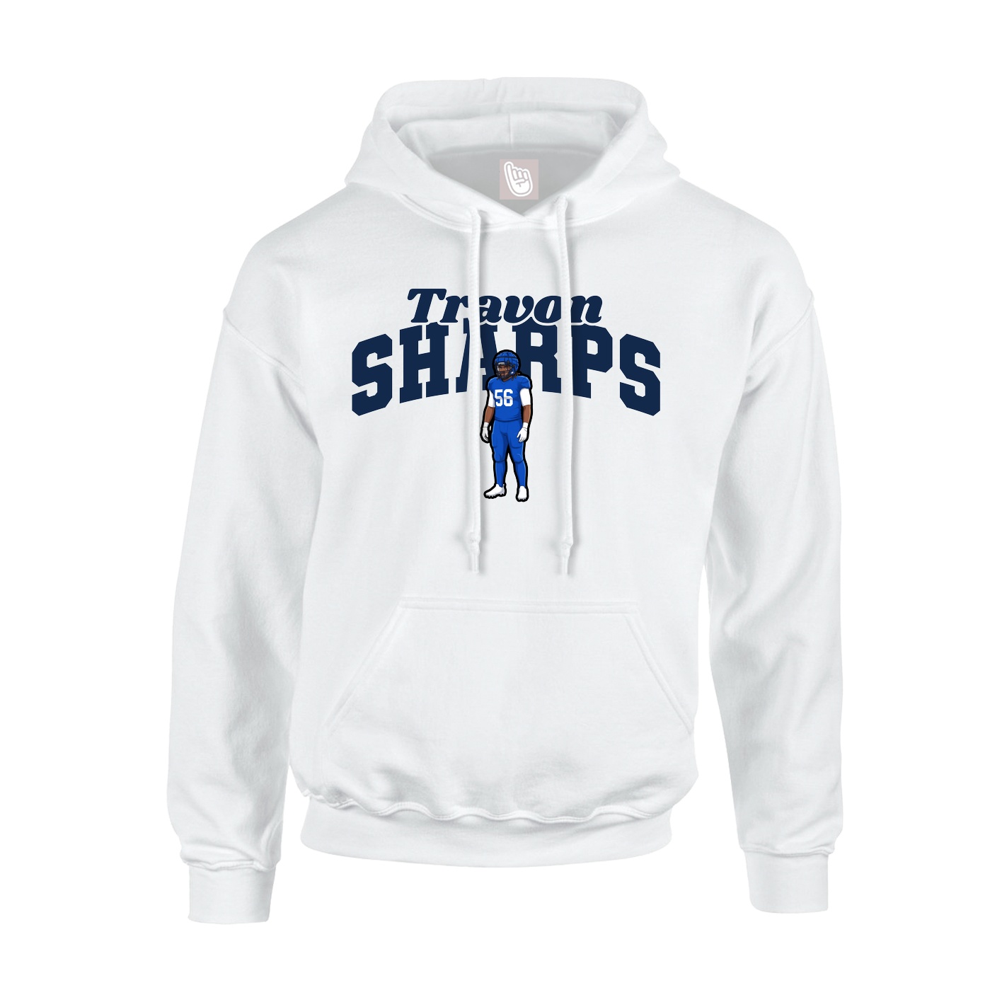 Youth Hoodie — Signature Arch in White