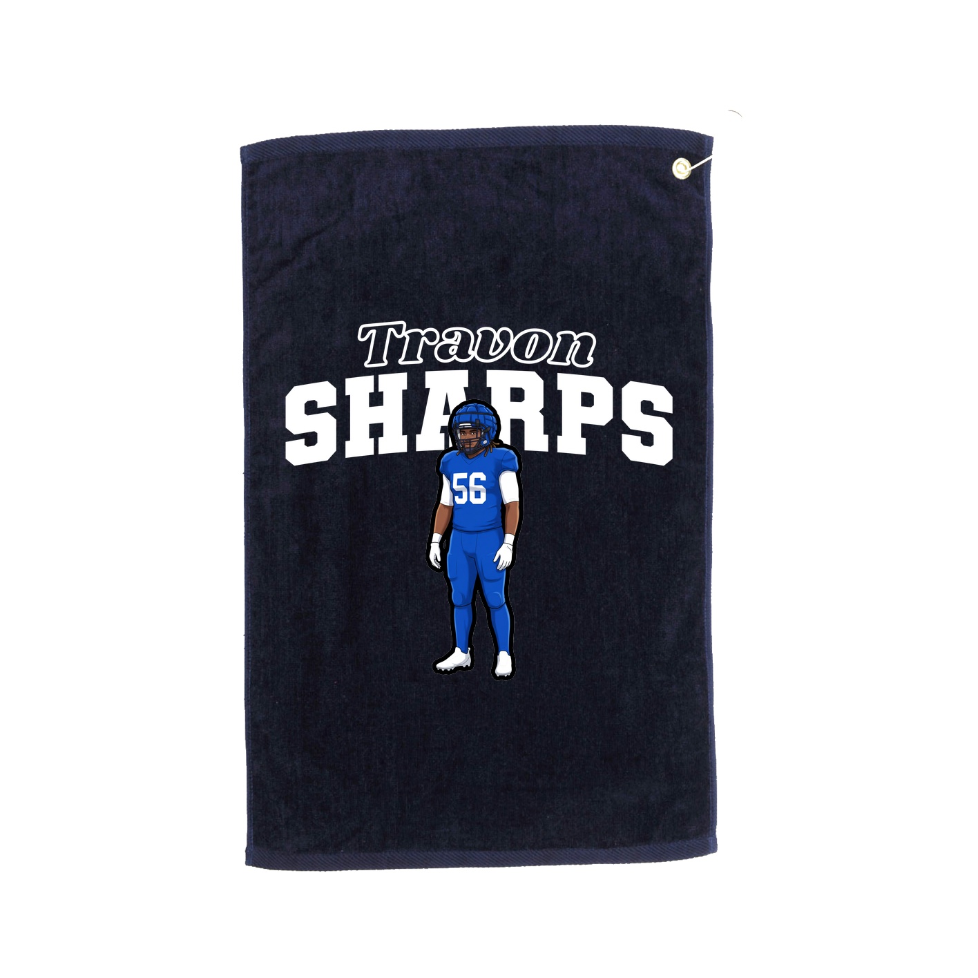 Golf Towel — Name Arch in Navy