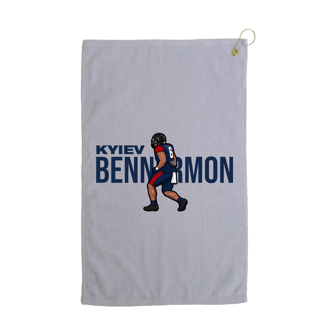 Golf Towel — Player Name in Grey