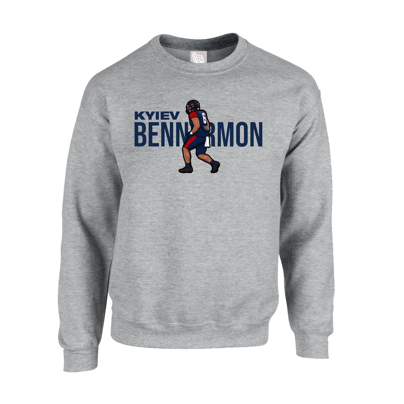 Fleece Crew — Player Name in Grey