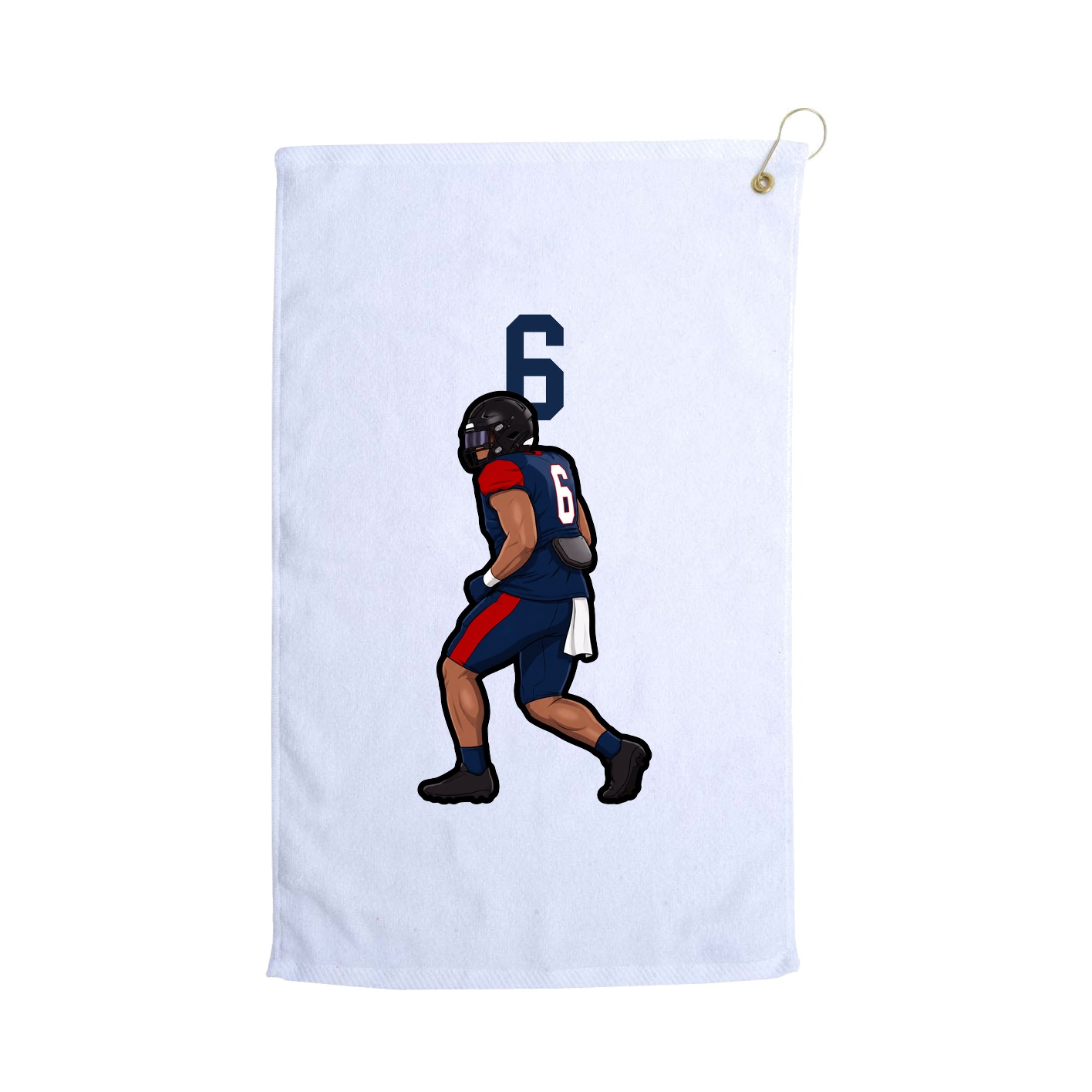Golf Towel — Number Top in White