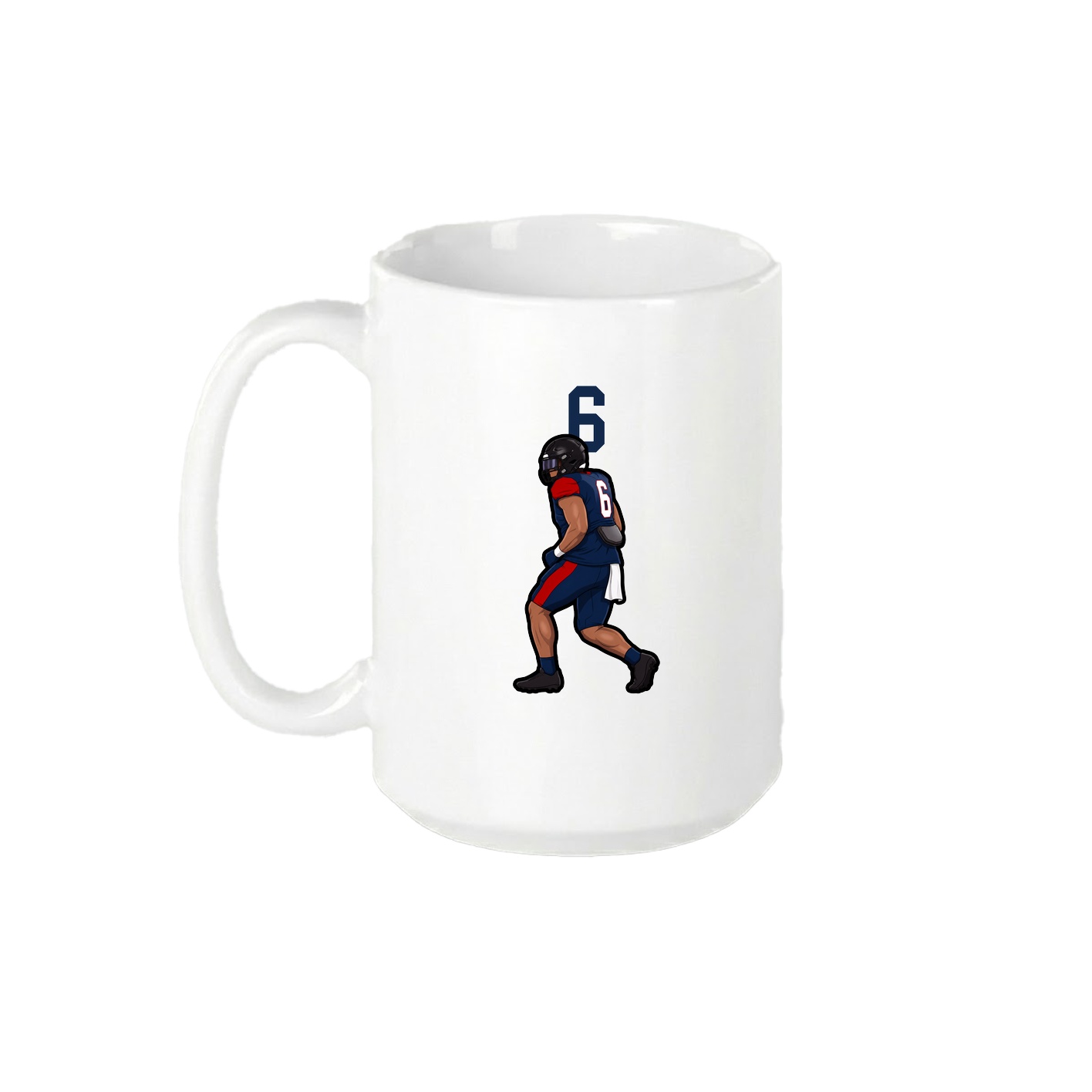 15oz Coffee Mug — Number Top in White