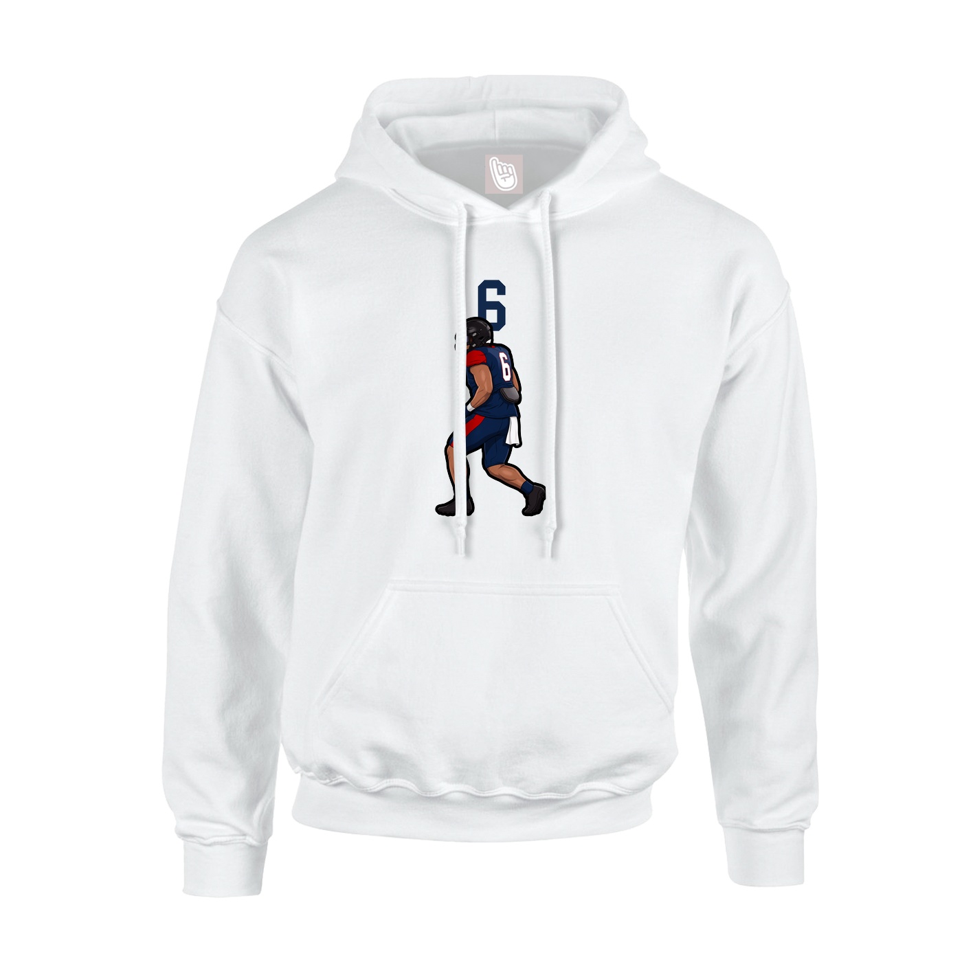Hoodie — Number Top in White