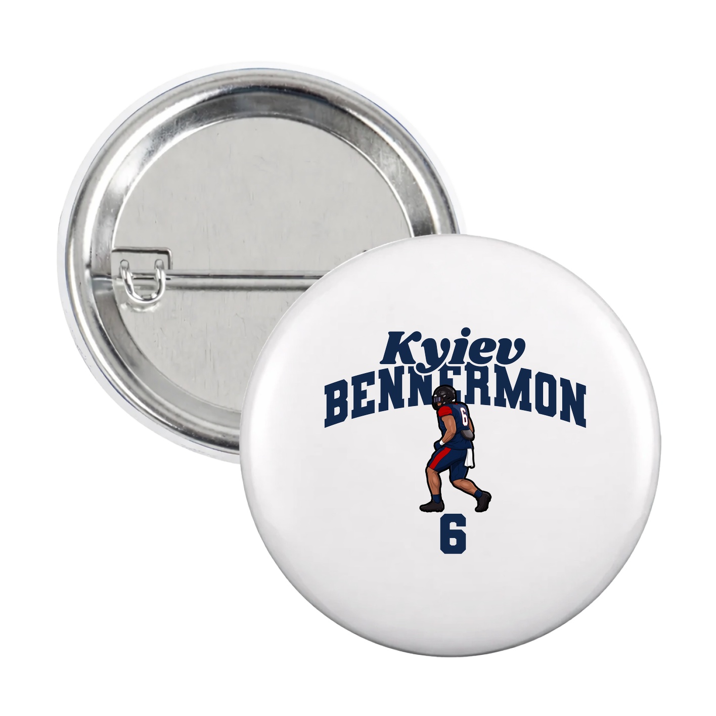 Game Day Button — Signature Arch in White