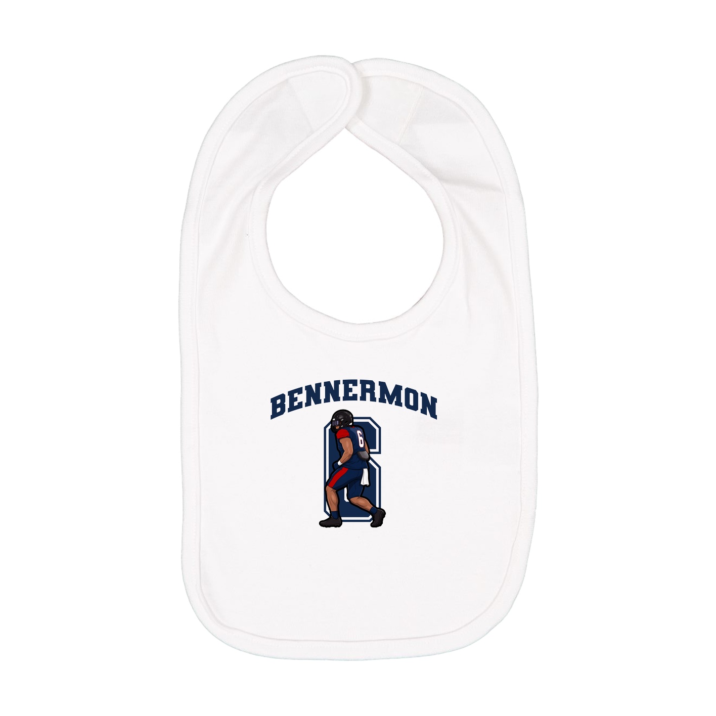 Infant Bib — Number in White