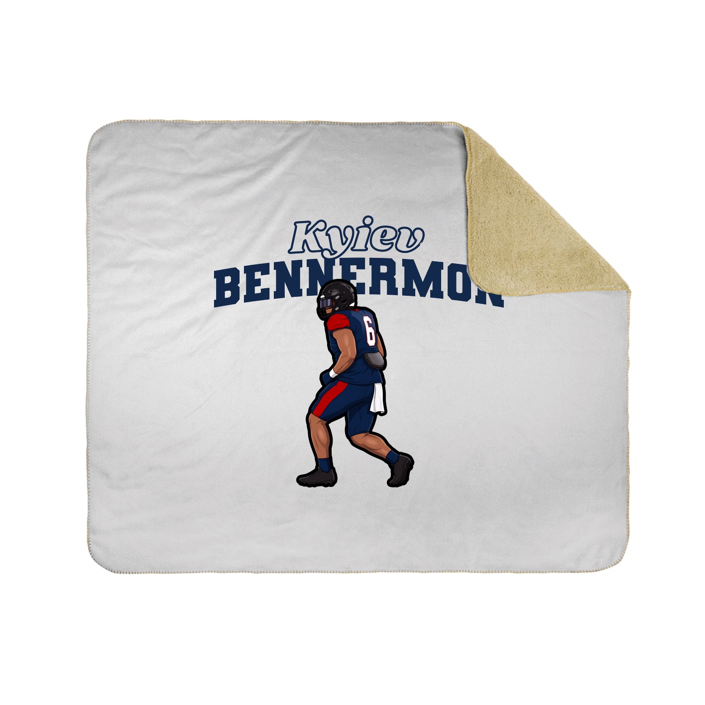 Throw Blanket — Name Arch in White