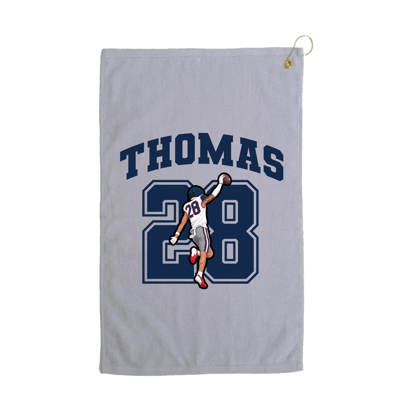 Golf Towel — Number in Grey